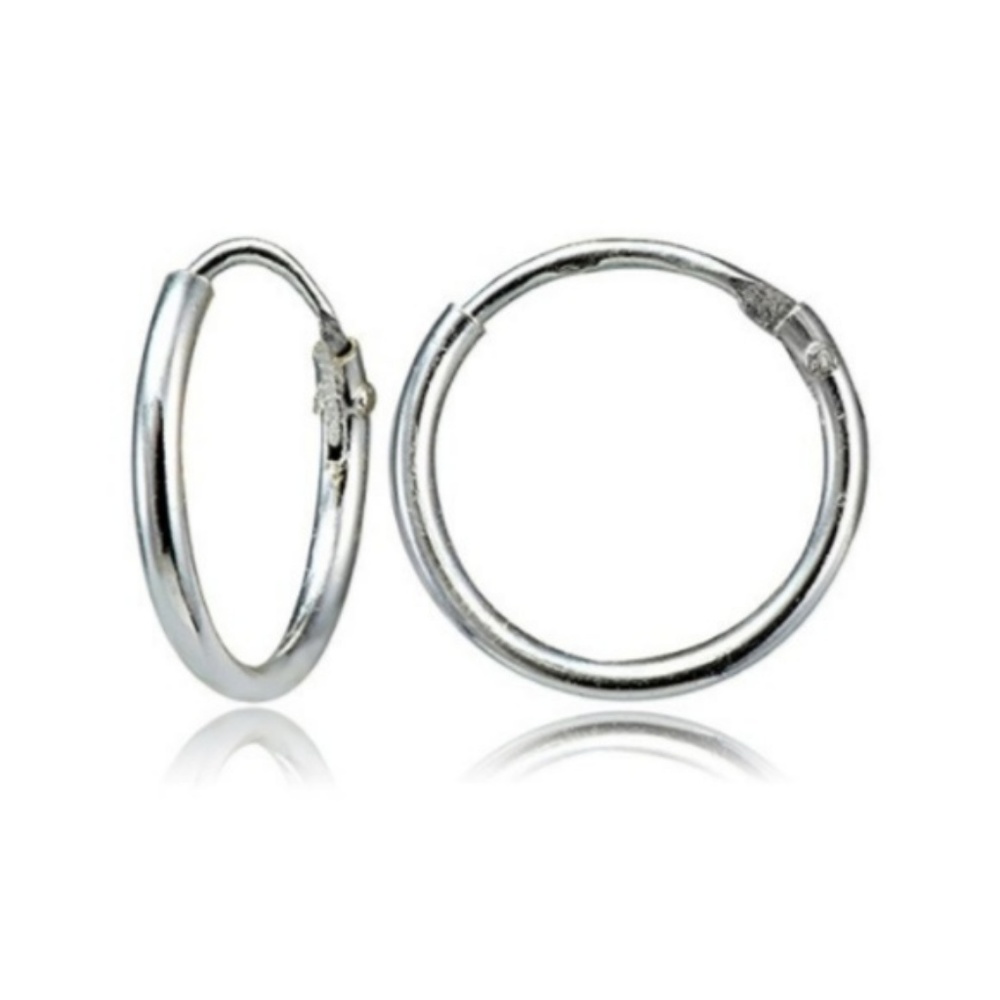 Sterling Silver Small Endless 10mm Round Unisex - Picture 5 of 8
